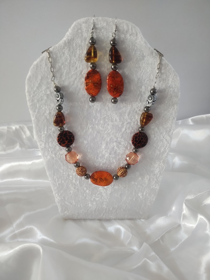 Boho & Hippie Rustic Necklace and Earrings - Rustic Chic, Boho Chic, Gift for Her, Anytime Wear - Handmade Jewelry