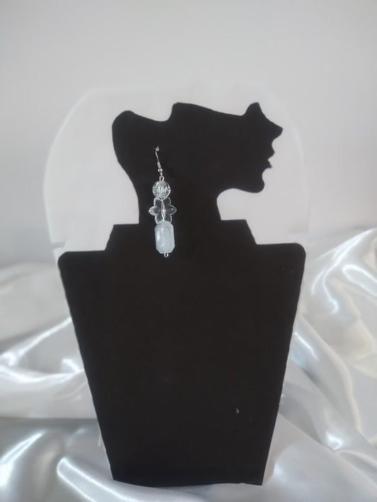 Faux Crystal Dangle Earring - Casual Wear,