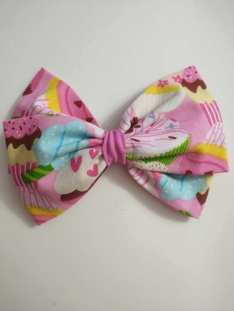 Cupcake Hair Bow - Handmade