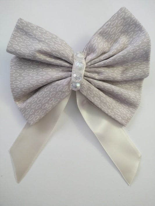 Grey Bow - Handmade